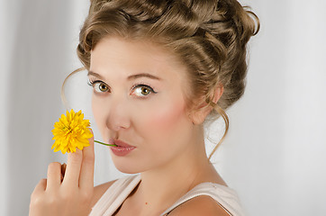 Image showing beauty woman closeup portrait