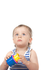 Image showing boy with a toy