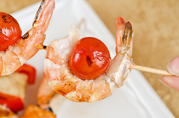 Image showing grilled shrimps