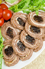 Image showing meat tenderloin with prune