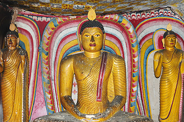 Image showing Historic buddha statues