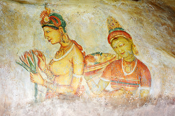 Image showing Ancient rock painting art