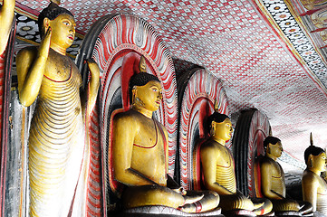 Image showing Historic buddha statues