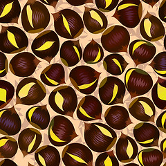 Image showing seamless roasted chestnut background