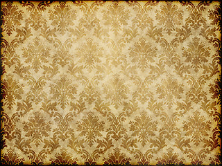 Image showing vintage damask wallpaper