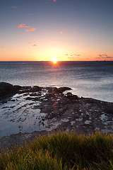 Image showing ocean sunrise at wollongong