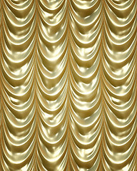 Image showing golden curtains