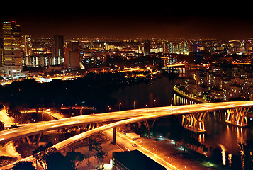 Image showing singapore cityscape at night