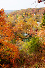 Image showing alley spring mill house in fall