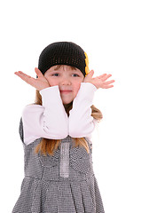 Image showing girl in a black hat