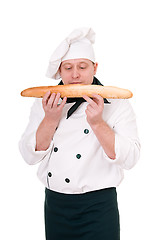 Image showing chef with loaf