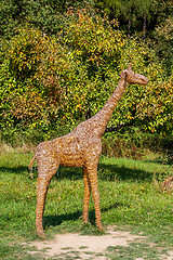 Image showing abstract straw giraffe