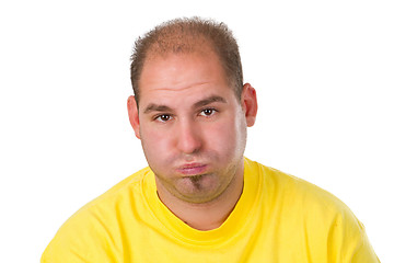 Image showing Young man pout