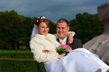 Image showing young wedding couple