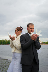 Image showing young wedding couple