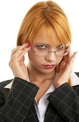 Image showing redhead businesswoman