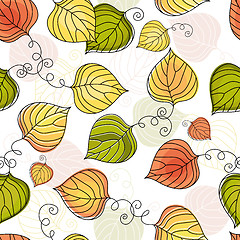 Image showing Autumn colorful seamless pattern