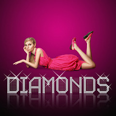 Image showing diamond letters and blond woman