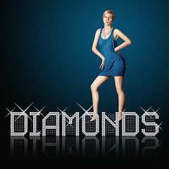 Image showing diamond letters and blond woman