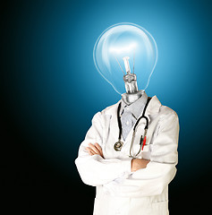 Image showing doctor with lamp-head