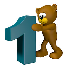 Image showing number one