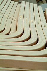 Image showing Laminated, wooden parts for furniture production