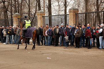 Image showing Watching the Line