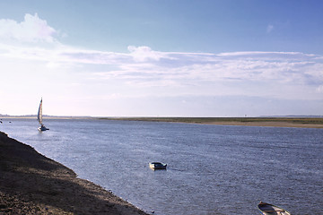 Image showing channel of entrance of the port of saint valery sur somme