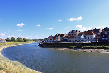 Image showing channel of entrance of the port of saint valery sur somme