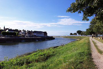 Image showing channel of entrance of the port of saint valery sur somme