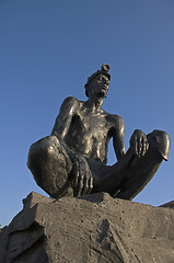 Image showing Coal miner statue