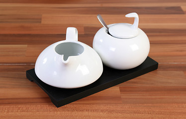 Image showing White pots