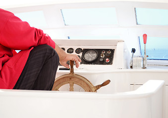 Image showing man in cockpit