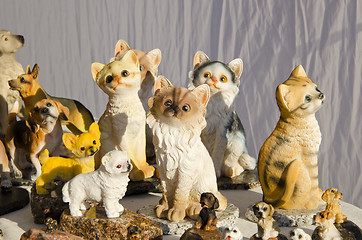 Image showing Handmade cats and dogs. 