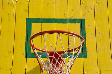 Image showing Basketball board closeup. 