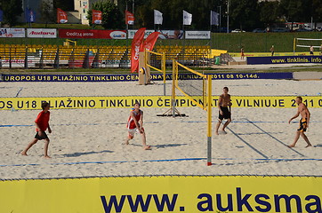 Image showing U18 European beach volleyball championship.