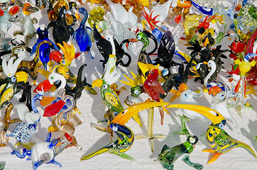 Image showing Glass birs figures handmade.