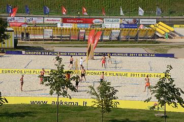 Image showing U18 European beach volleyball championship.