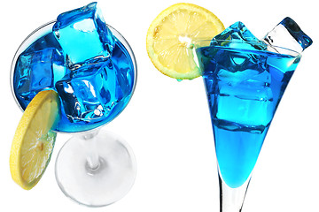 Image showing Blue Cocktails