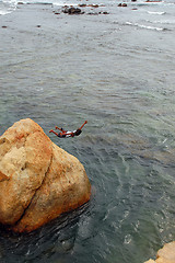 Image showing Jump from the Rock