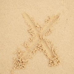 Image showing x letter