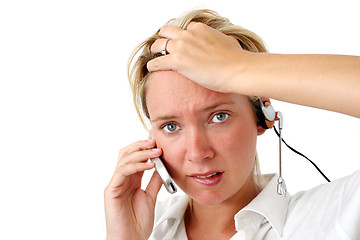 Image showing Stressed Business Woman