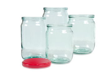 Image showing Glass jar isolated on white