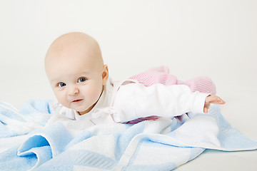 Image showing lovely blue-eyed baby