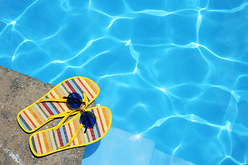 Image showing Shoes By Pool