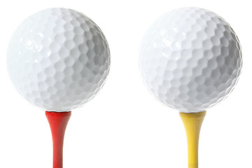 Image showing Isolated Golf Balls