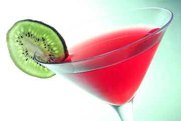 Image showing Cocktail over Green