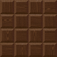 Image showing seamless old dark oak square parquet panel texture