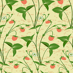 Image showing strawberry seamless background