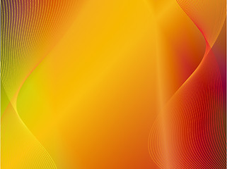 Image showing yellow orange gold abstract background with wave